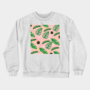 Palm Escapade_Pink Crewneck Sweatshirt